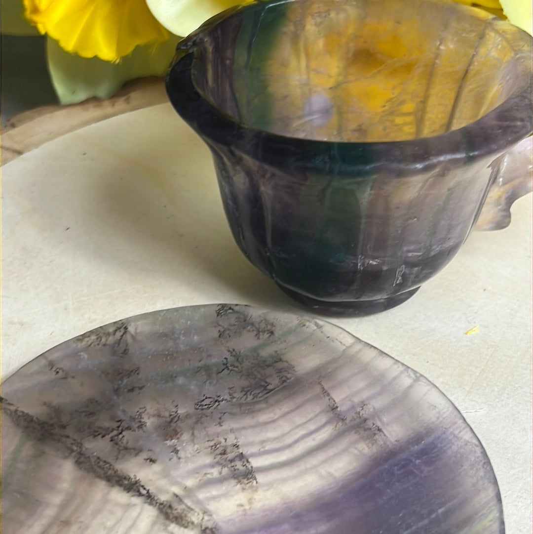 Fluorite Hand Carved Cup