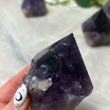 Load image into Gallery viewer, Amethyst Half &amp; Half Polished Raw Tower Points
