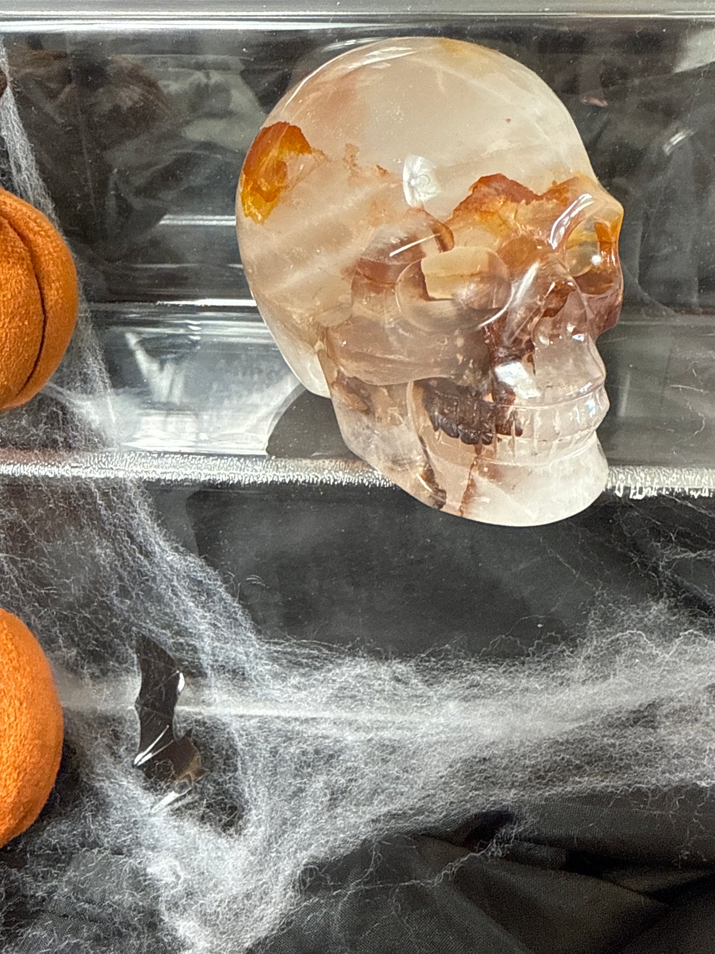 Golden healer & fire quartz Skull