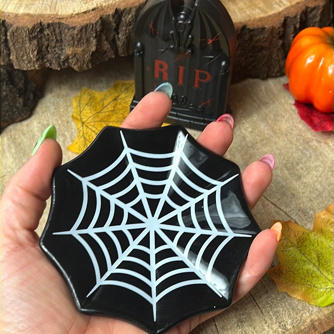 LAST Spooky Spider Web - Trinket Jewellery Dish Tray Bowl