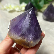 Load image into Gallery viewer, Amethyst Half &amp; Half Polished Raw Tower Points
