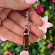 Load image into Gallery viewer, Point Keyring - Smoky Citrine
