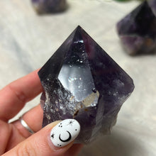 Load image into Gallery viewer, Amethyst Half &amp; Half Polished Raw Tower Points
