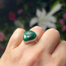 Load image into Gallery viewer, Malachite 925 Silver Ring -  Size K 1/2
