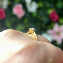 Load image into Gallery viewer, Moissanite 925 Sterling 24ct Gold Ring - Size N 1/2 - O 0.5ct
