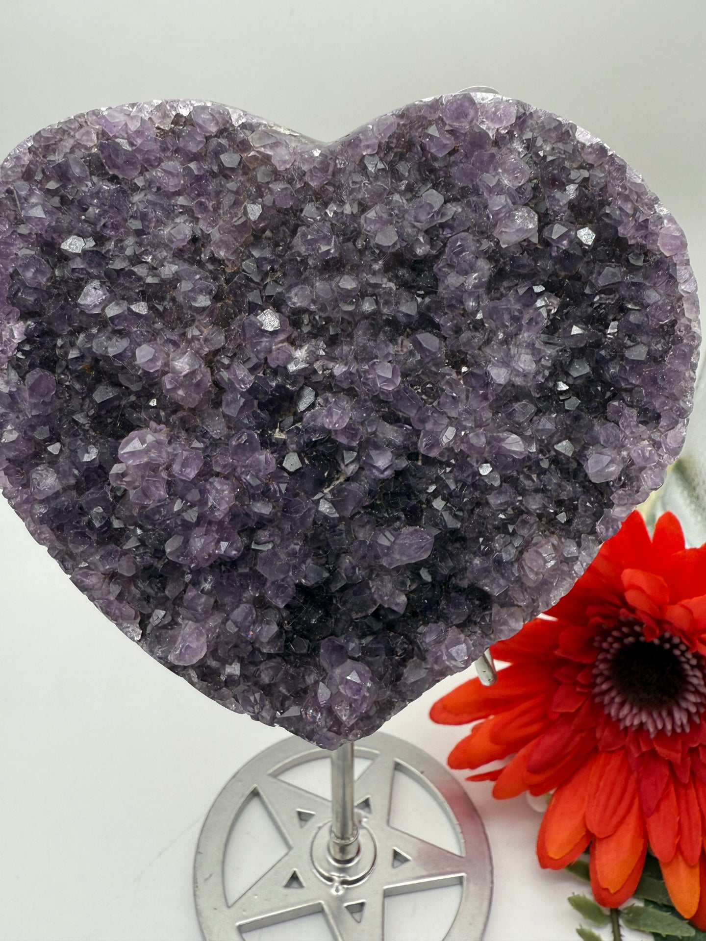 Stunning Amethyst Druzy Heart