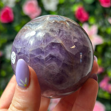 Load image into Gallery viewer, Amethyst &amp; Agate - banded mexican agate Sphere
