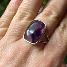 Load image into Gallery viewer, Amethyst 925 Sterling Silver Ring - Size R 1/2 - S
