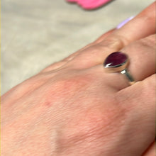 Load image into Gallery viewer, Natural Ruby 925 Silver Ring -  Size N 1/2
