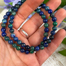 Load image into Gallery viewer, Azurite &amp; Chrysocolla 6mm Bead Bracelet
