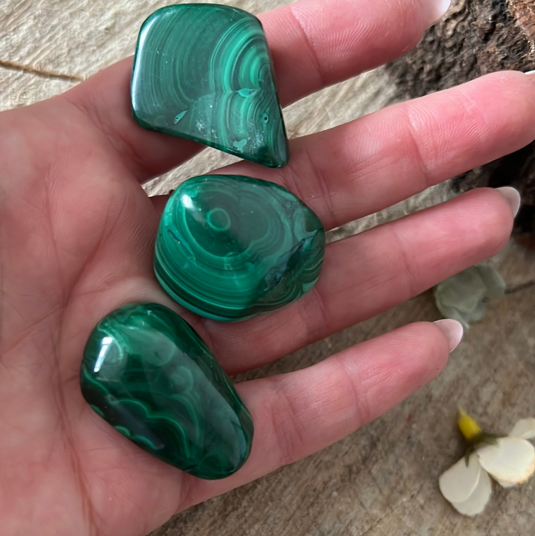 Malachite Tumble polished tumble tumblestone