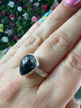 Load image into Gallery viewer, Adjustable Black Tourmaline Rutile in Quartz 925 Sterling Silver Ring
