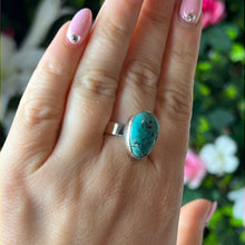 Load image into Gallery viewer, Adjustable Turquoise 925 Sterling Silver Ring
