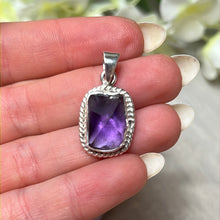 Load image into Gallery viewer, Amethyst Raw - 925 Sterling Silver Pendant
