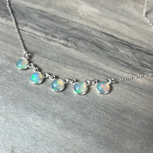 Load image into Gallery viewer, Ethiopian Opal Sterling Drop Necklace
