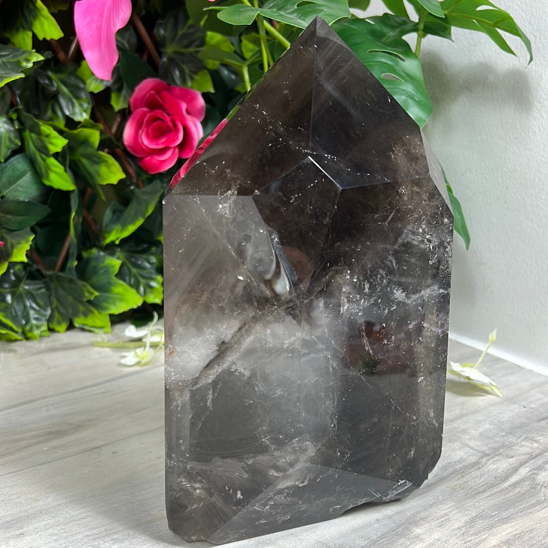 XL Smoky Quartz & Lodolite Tower Point with Phantoms 6KG