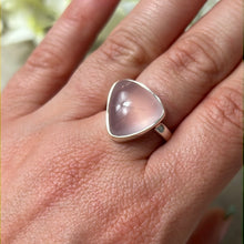 Load image into Gallery viewer, Rose Quartz 925 Silver Ring -  Size P 1/2 - Q
