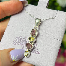 Load image into Gallery viewer, Pink Tourmaline &amp; Citrine Multi Sterling Pendant
