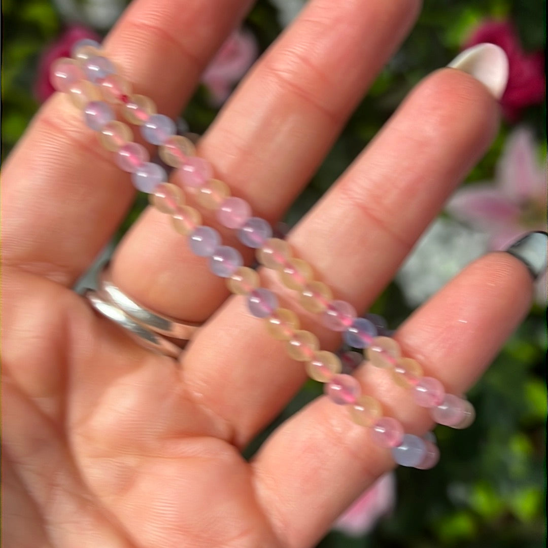 4mm Morganite Bead Bracelet