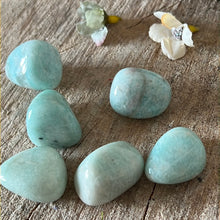 Load image into Gallery viewer, A Amazonite large polished tumble tumblestone
