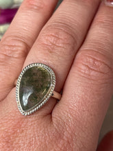 Load image into Gallery viewer, Moss Agate 925 Sterling Silver Ring - Size N 1/2
