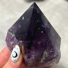 Load image into Gallery viewer, Amethyst Half &amp; Half Polished Raw Tower Points
