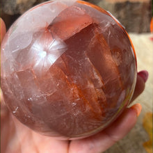 Load image into Gallery viewer, XL Fire Quartz, with Rose Hematoid Sphere- star rose
