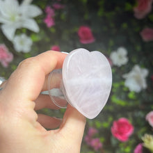 Load image into Gallery viewer, Rose Quartz Heart Phone pop sock socket
