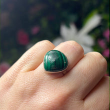 Load image into Gallery viewer, Malachite 925 Silver Ring -  Size K 1/2
