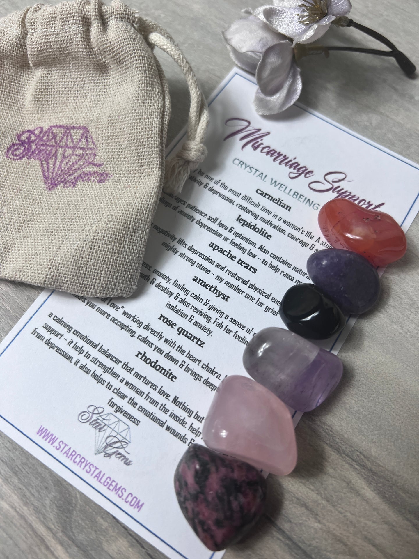 Starcrystalgems - Miscarriage Support - Tumblestone Kit