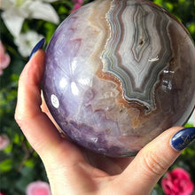 Load image into Gallery viewer, XL Amethyst Agate Sphere
