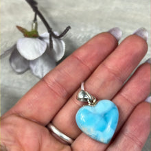 Load image into Gallery viewer, AA Larimar 925 Heart - Sterling Pendant
