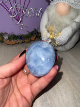 Load image into Gallery viewer, Chunky Blue Calcite Palm Pebble
