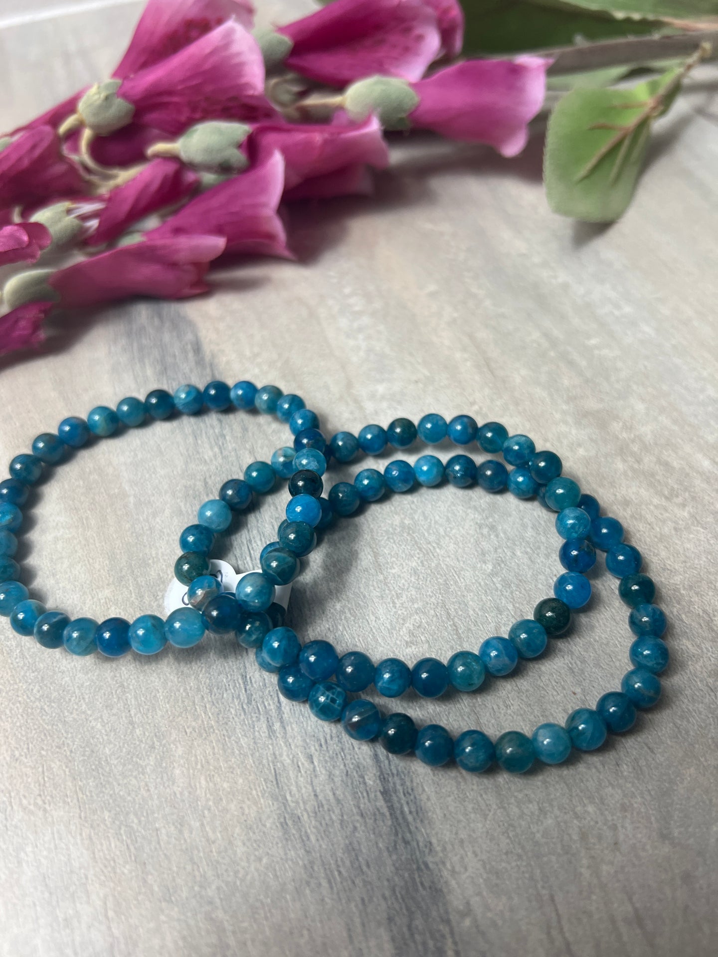 Apatite 6mm Bead Bracelet