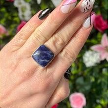 Load image into Gallery viewer, Sodalite 925 Silver Ring -  Size S
