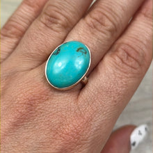 Load image into Gallery viewer, African Turquoise 925 Sterling Silver Ring - Size R 1/2
