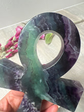 Load image into Gallery viewer, XL Fluorite Ankh Carving
