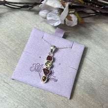 Load image into Gallery viewer, Pink Tourmaline &amp; Citrine Multi Sterling Pendant
