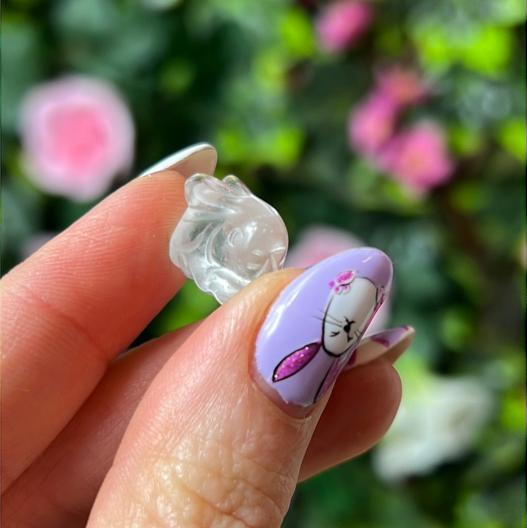 Mini Clear Quartz Rabbit Bunny