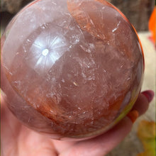 Load image into Gallery viewer, XL Fire Quartz, with Rose Hematoid Sphere- star rose
