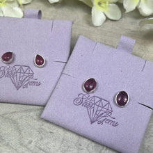 Load image into Gallery viewer, AA Natural Ruby 925 Sterling Silver Studs
