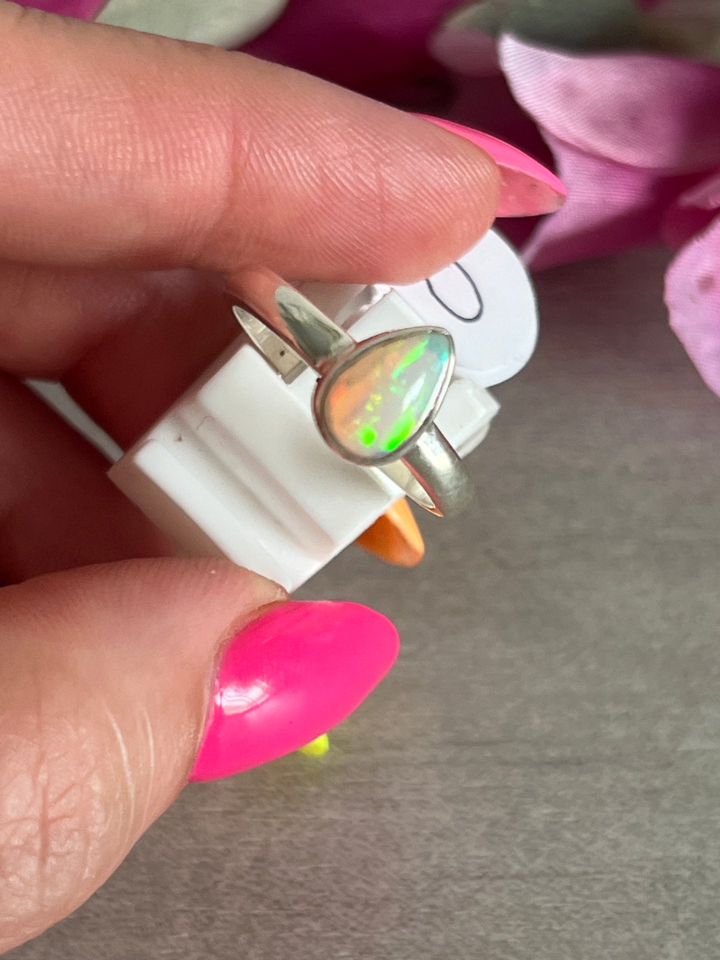 Ethiopian Opal 925 Sterling Silver Ring - Size O