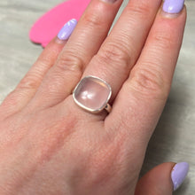 Load image into Gallery viewer, Rose Quartz 925 Silver Ring -  Size P 1/2 - Q
