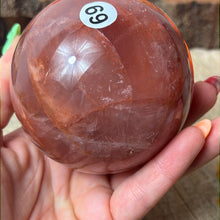 Load image into Gallery viewer, XL Fire Quartz, with Rose Hematoid Sphere- star rose
