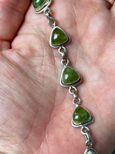 Load image into Gallery viewer, Vessonite (Green Garnet) Rare Sterling Silver 925 Bracelet
