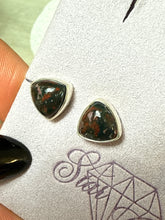 Load image into Gallery viewer, Bloodstone 925 Sterling Studs Earrings
