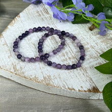 Load image into Gallery viewer, Lepidolite 6mm Bead Bracelet
