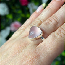 Load image into Gallery viewer, Rose Quartz 925 Silver Ring -  Size P 1/2 - Q
