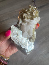 Load image into Gallery viewer, Rare Golden Star Mica plus calcite &amp; quartz Specimen
