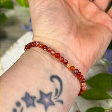 Load image into Gallery viewer, 4mm Carnelian Bead Bracelet
